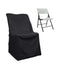 Polyester Chair Cover for Folding Lifetime Chairs Black - Reusable Durable Slip - On Cover - Linen Luxes