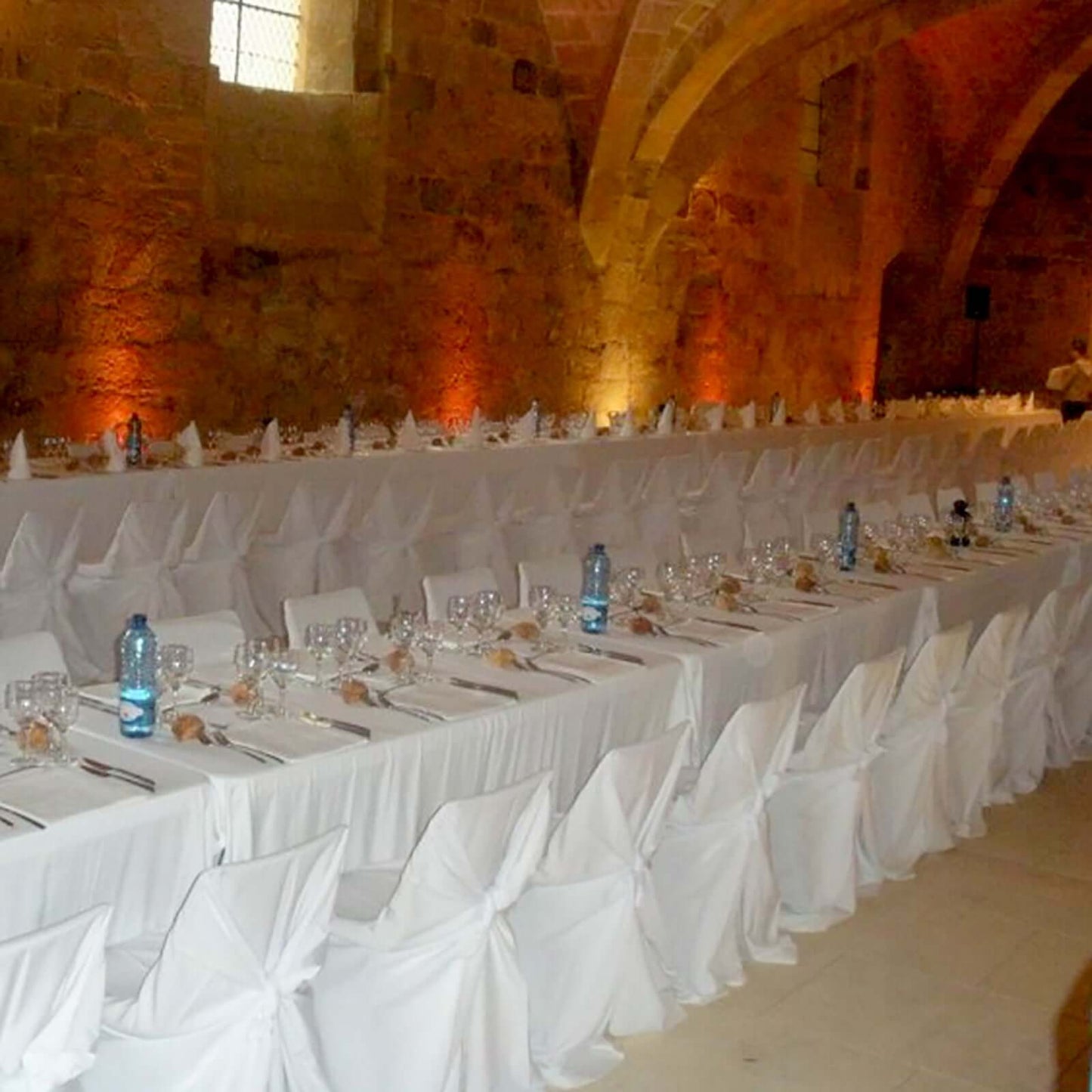 Polyester Chair Cover Self - Tie Universal Design White - Durable Slip - On Cover for Folding, Dining, Banquet & Standard Chairs - Linen Luxes