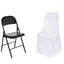 Polyester Chair Cover White for Folding Chairs - Stylish Durable and Reusable Slip - On Cover for Events & Gatherings - Linen Luxes