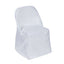 Polyester Chair Cover White for Folding Chairs - Stylish Durable and Reusable Slip - On Cover for Events & Gatherings - Linen Luxes