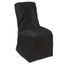 Polyester Chair Cover with Square Top for Banquet Chairs Black - Durable Reusable Slip - On Cover - Linen Luxes