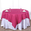 Polyester 70"x70" Table Overlay Square Tablecloth Fuchsia - Wrinkle-Resistant & Durable Table Cover