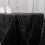 Polyester 90"x156" Rectangle Tablecloth Black Metallic Fringe Shag Tinsel Table Cover
