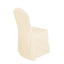 Polyester Slip On Banquet Chair Covers Beige - Stain - Resistant Reusable Durable Fabric - Linen Luxes