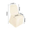 Polyester Slip On Banquet Chair Covers Beige - Stain - Resistant Reusable Durable Fabric - Linen Luxes