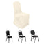 Polyester Slip On Banquet Chair Covers Beige - Stain - Resistant Reusable Durable Fabric - Linen Luxes
