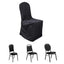 Polyester Slip On Banquet Chair Covers Black - Stain - Resistant Reusable Durable Fabric - Linen Luxes