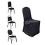 Polyester Slip On Banquet Chair Covers Black - Stain - Resistant Reusable Durable Fabric - Linen Luxes