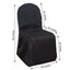 Polyester Slip On Banquet Chair Covers Black - Stain - Resistant Reusable Durable Fabric - Linen Luxes