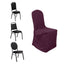 Polyester Slip On Banquet Chair Covers Burgundy - Stain - Resistant Reusable Durable Fabric - Linen Luxes