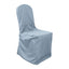 Polyester Slip On Banquet Chair Covers Dusty Blue - Stain - Resistant Reusable Durable Fabric - Linen Luxes