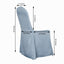 Polyester Slip On Banquet Chair Covers Dusty Blue - Stain - Resistant Reusable Durable Fabric - Linen Luxes