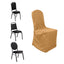 Polyester Slip On Banquet Chair Covers Gold - Stain - Resistant Reusable Durable Fabric - Linen Luxes
