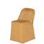 Polyester Slip On Banquet Chair Covers Gold - Stain - Resistant Reusable Durable Fabric - Linen Luxes
