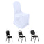 Polyester Slip On Banquet Chair Covers White - Stain - Resistant Reusable Durable Fabric - Linen Luxes