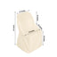 Polyester Slip On Folding Chair Covers Beige - Stain - Resistant Reusable Durable Fabric - Linen Luxes
