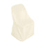 Polyester Slip On Folding Chair Covers Beige - Stain - Resistant Reusable Durable Fabric - Linen Luxes