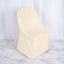 Polyester Slip On Folding Chair Covers Beige - Stain - Resistant Reusable Durable Fabric - Linen Luxes