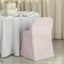 Polyester Slip On Folding Chair Covers Blush - Stain - Resistant Reusable Durable Fabric - Linen Luxes