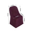 Polyester Slip On Folding Chair Covers Burgundy - Stain - Resistant Reusable Durable Fabric - Linen Luxes