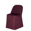 Polyester Slip On Folding Chair Covers Burgundy - Stain - Resistant Reusable Durable Fabric - Linen Luxes