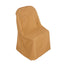 Polyester Slip On Folding Chair Covers Gold - Stain - Resistant Reusable Durable Fabric - Linen Luxes