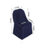Polyester Slip On Folding Chair Covers Navy Blue - Stain - Resistant Reusable Durable Fabric - Linen Luxes
