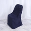 Polyester Slip On Folding Chair Covers Navy Blue - Stain - Resistant Reusable Durable Fabric - Linen Luxes
