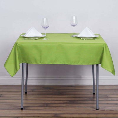 Polyester Square 54"x54" Tablecloth Apple Green - Wrinkle - Resistant & Durable Table Cover - Linen Luxes