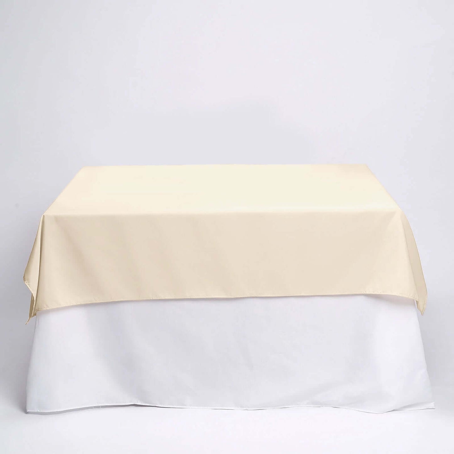 Polyester Square 54"x54" Tablecloth Beige - Wrinkle - Resistant & Durable Table Cover - Linen Luxes