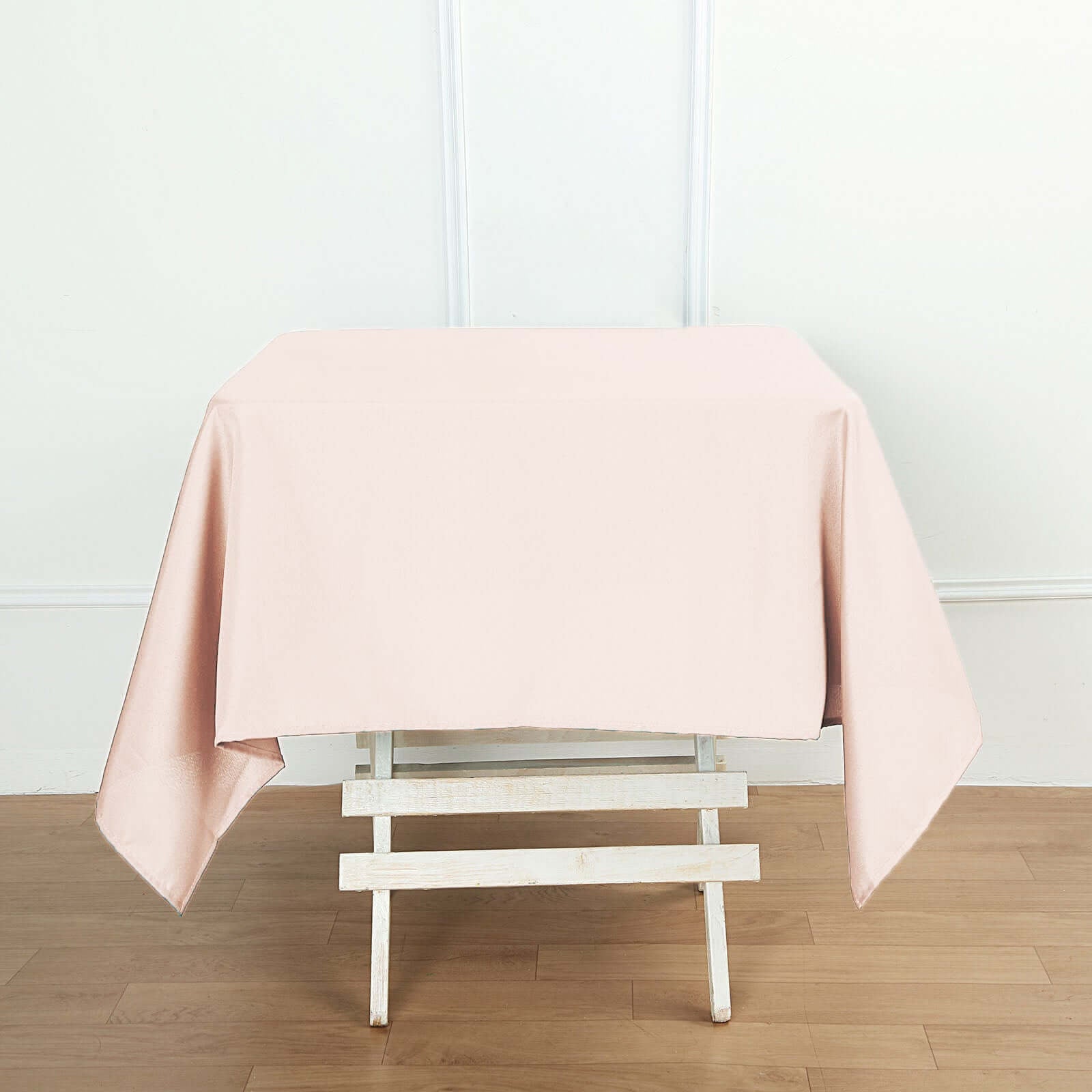 Polyester Square 54"x54" Tablecloth Blush - Wrinkle - Resistant & Durable Table Cover - Linen Luxes