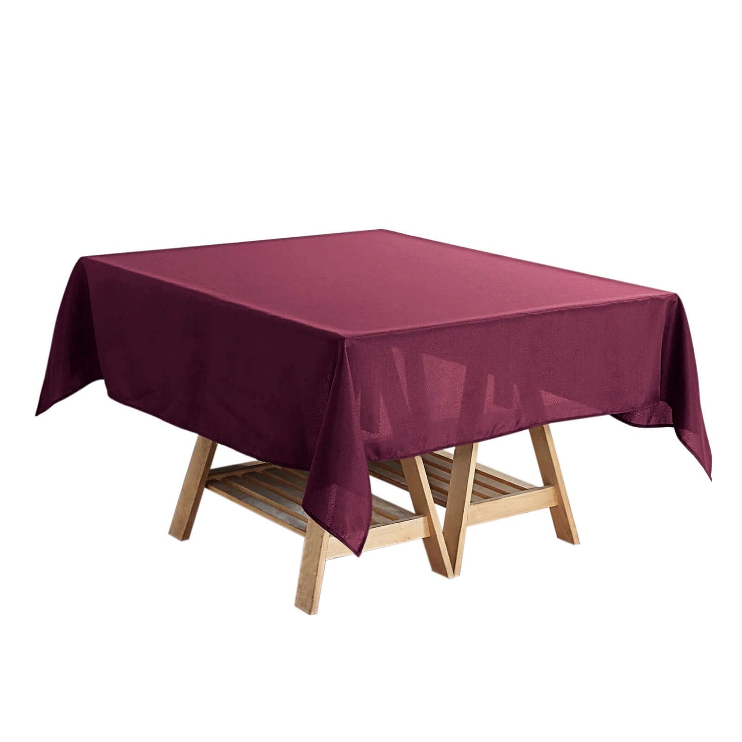 Polyester Square 54"x54" Tablecloth Burgundy - Wrinkle - Resistant & Durable Table Cover - Linen Luxes