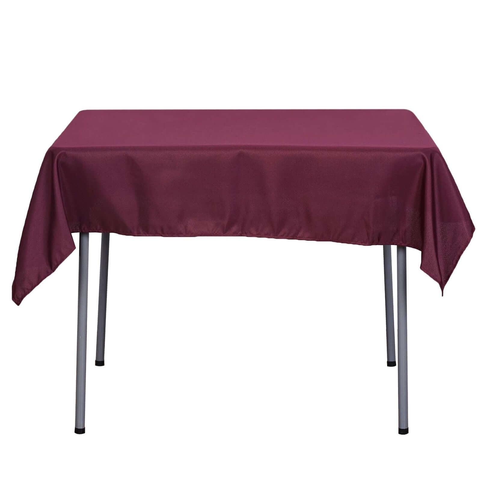 Polyester Square 54"x54" Tablecloth Burgundy - Wrinkle - Resistant & Durable Table Cover - Linen Luxes