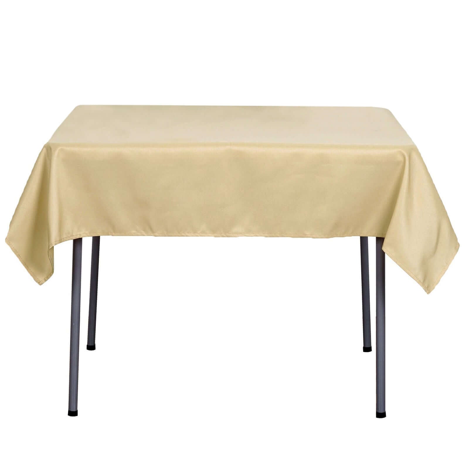 Polyester Square 54"x54" Tablecloth Champagne - Wrinkle - Resistant & Durable Table Cover - Linen Luxes