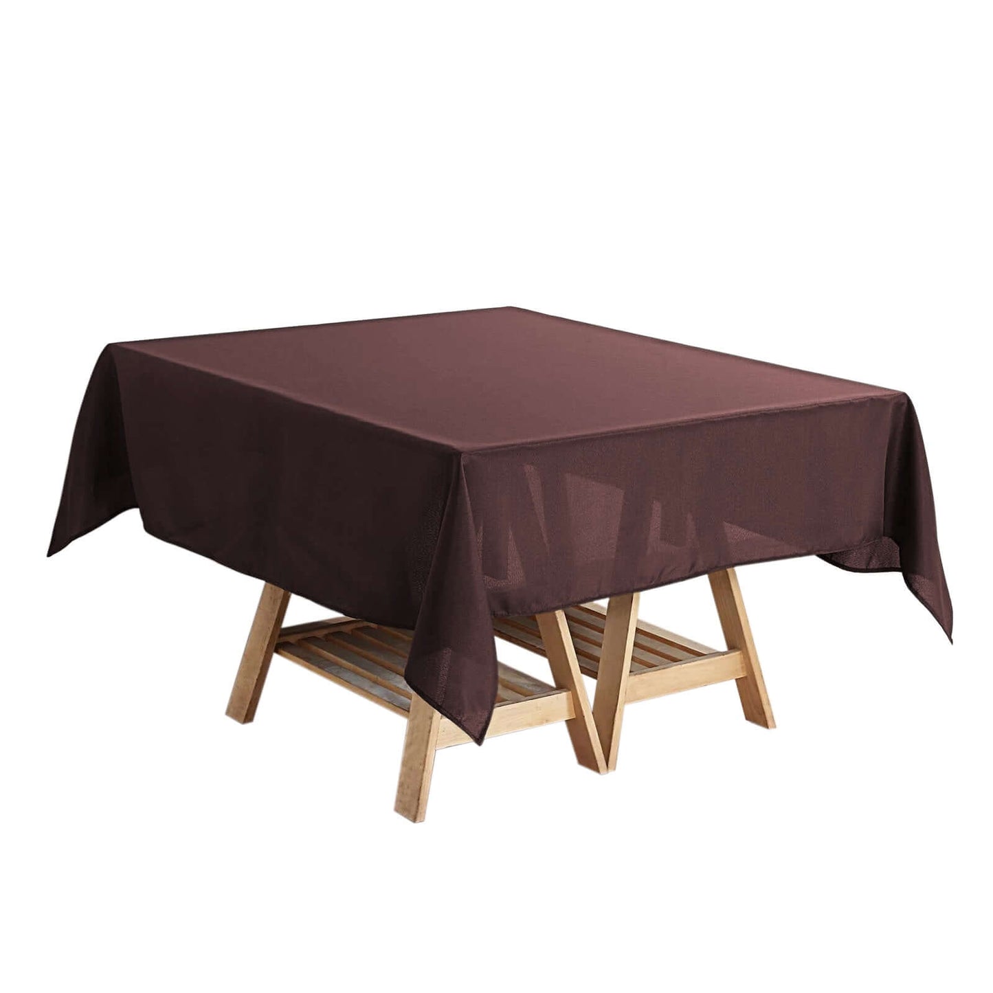 Polyester Square 54"x54" Tablecloth Chocolate - Wrinkle - Resistant & Durable Table Cover - Linen Luxes