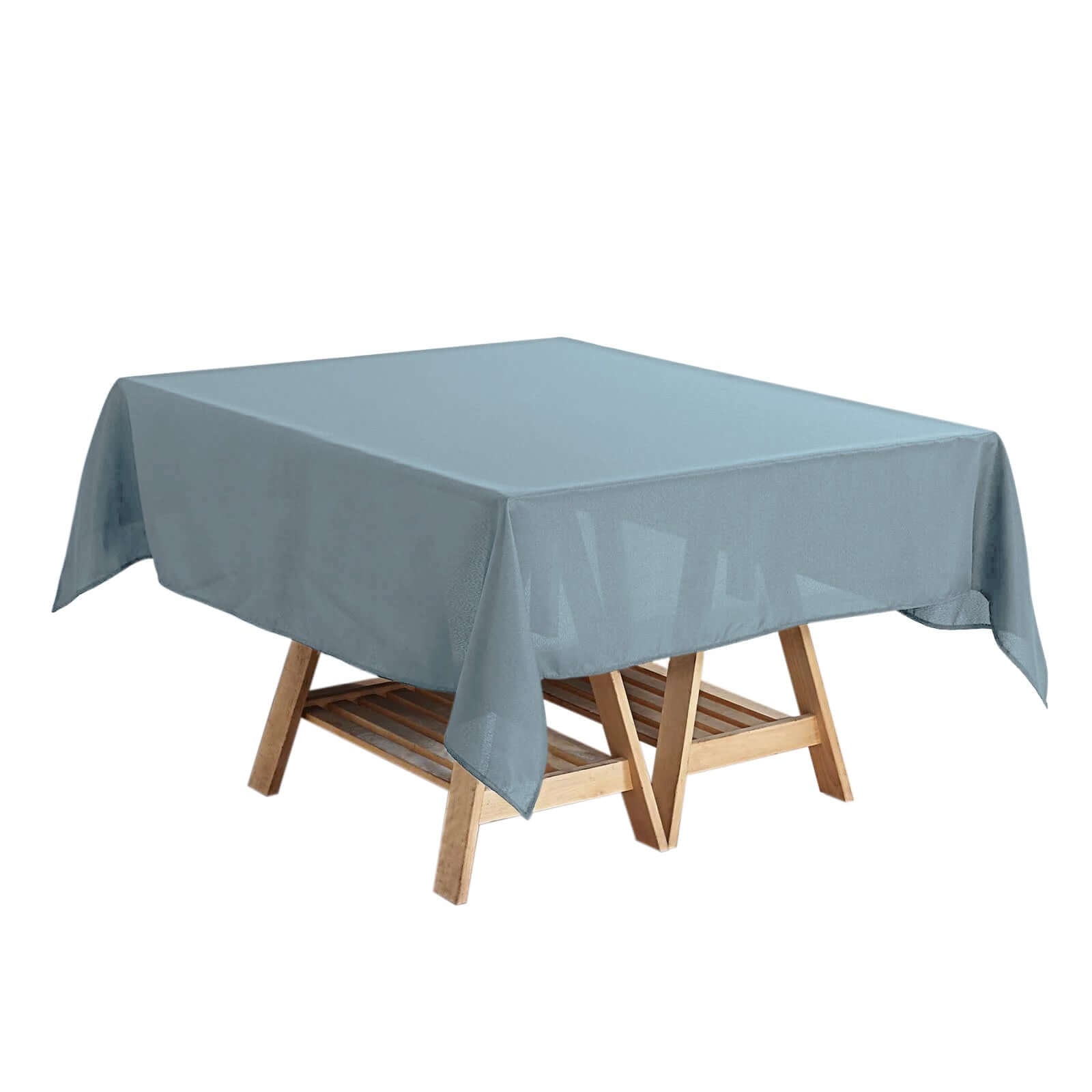 Polyester Square 54"x54" Tablecloth Dusty Blue - Wrinkle - Resistant & Durable Table Cover - Linen Luxes