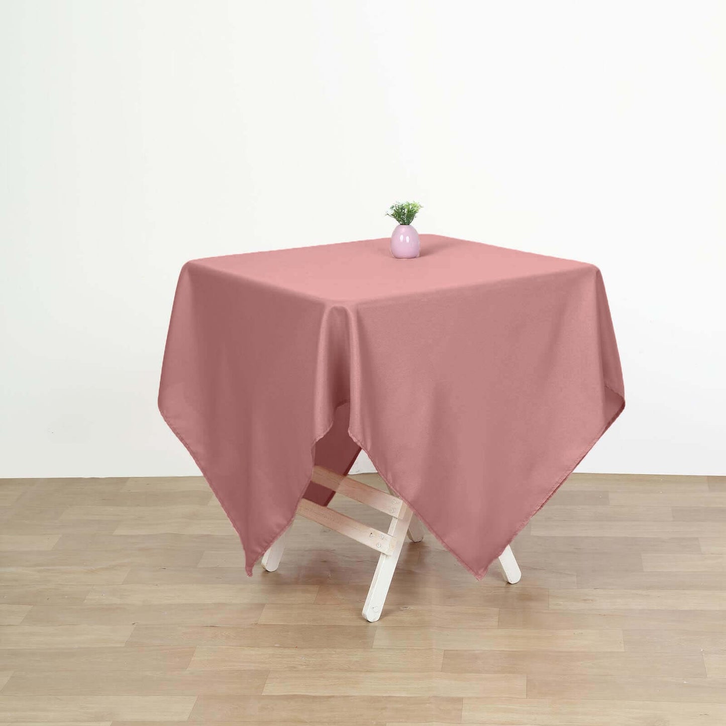 Polyester Square 54"x54" Tablecloth Dusty Rose - Wrinkle - Resistant & Durable Table Cover - Linen Luxes