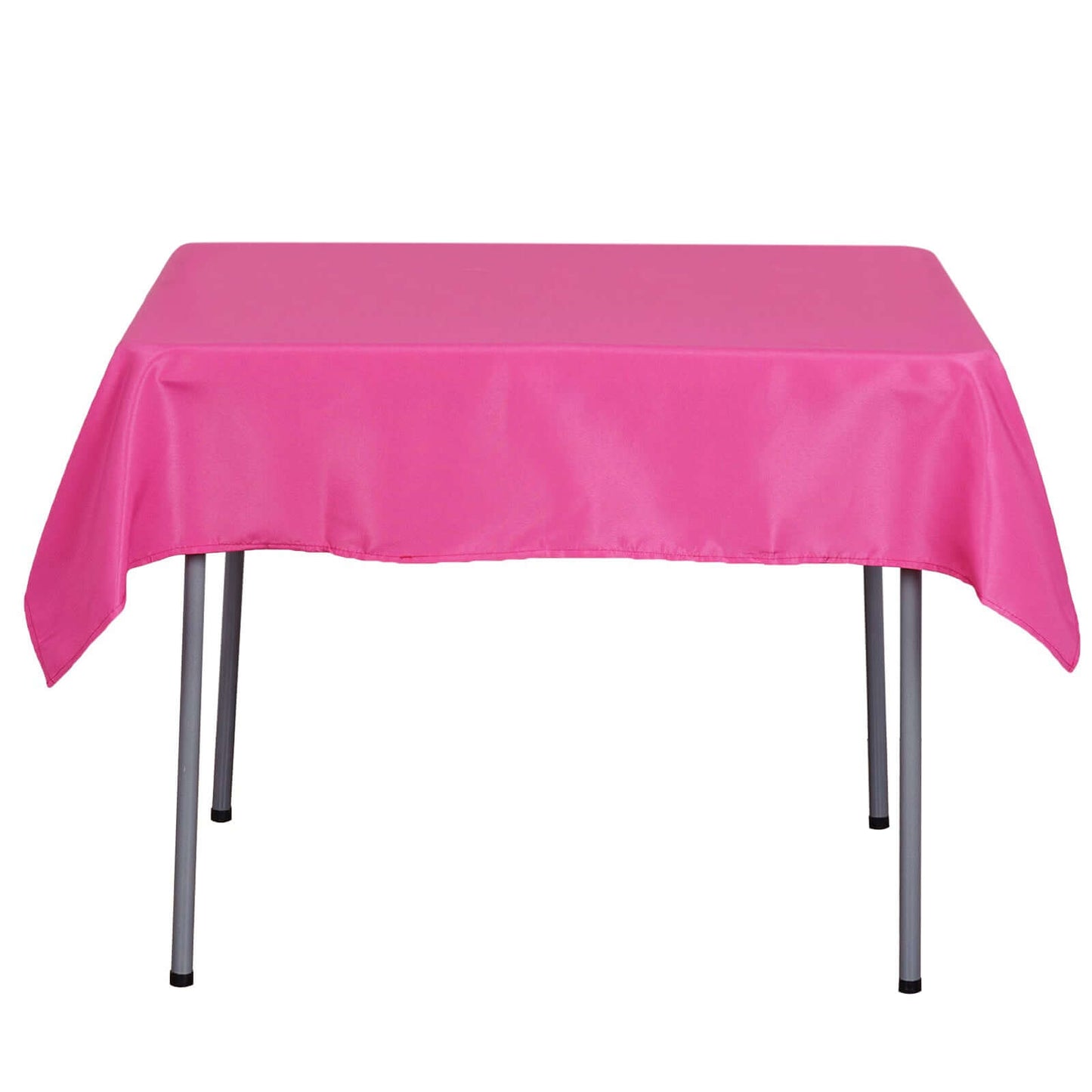 Polyester Square 54"x54" Tablecloth Fuchsia - Wrinkle - Resistant & Durable Table Cover - Linen Luxes