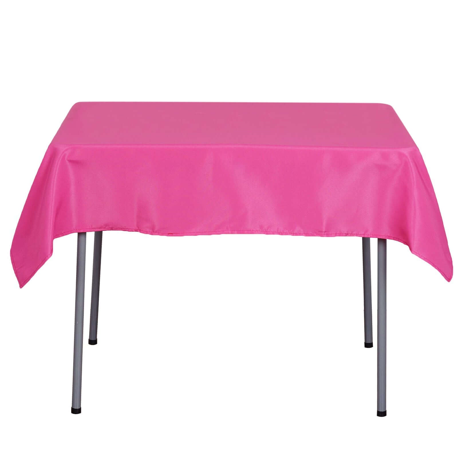 Polyester Square 54"x54" Tablecloth Fuchsia - Wrinkle - Resistant & Durable Table Cover - Linen Luxes