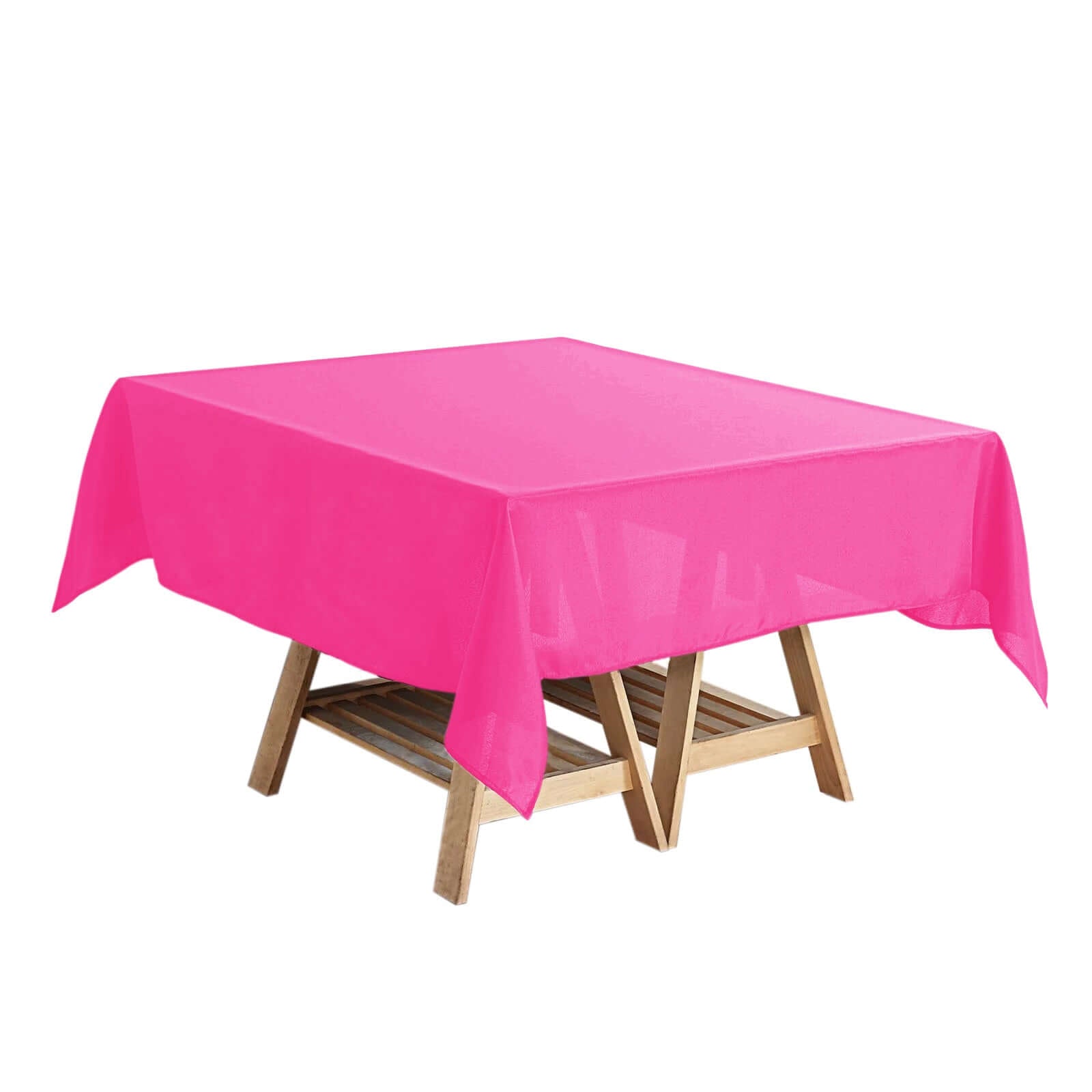 Polyester Square 54"x54" Tablecloth Fuchsia - Wrinkle - Resistant & Durable Table Cover - Linen Luxes