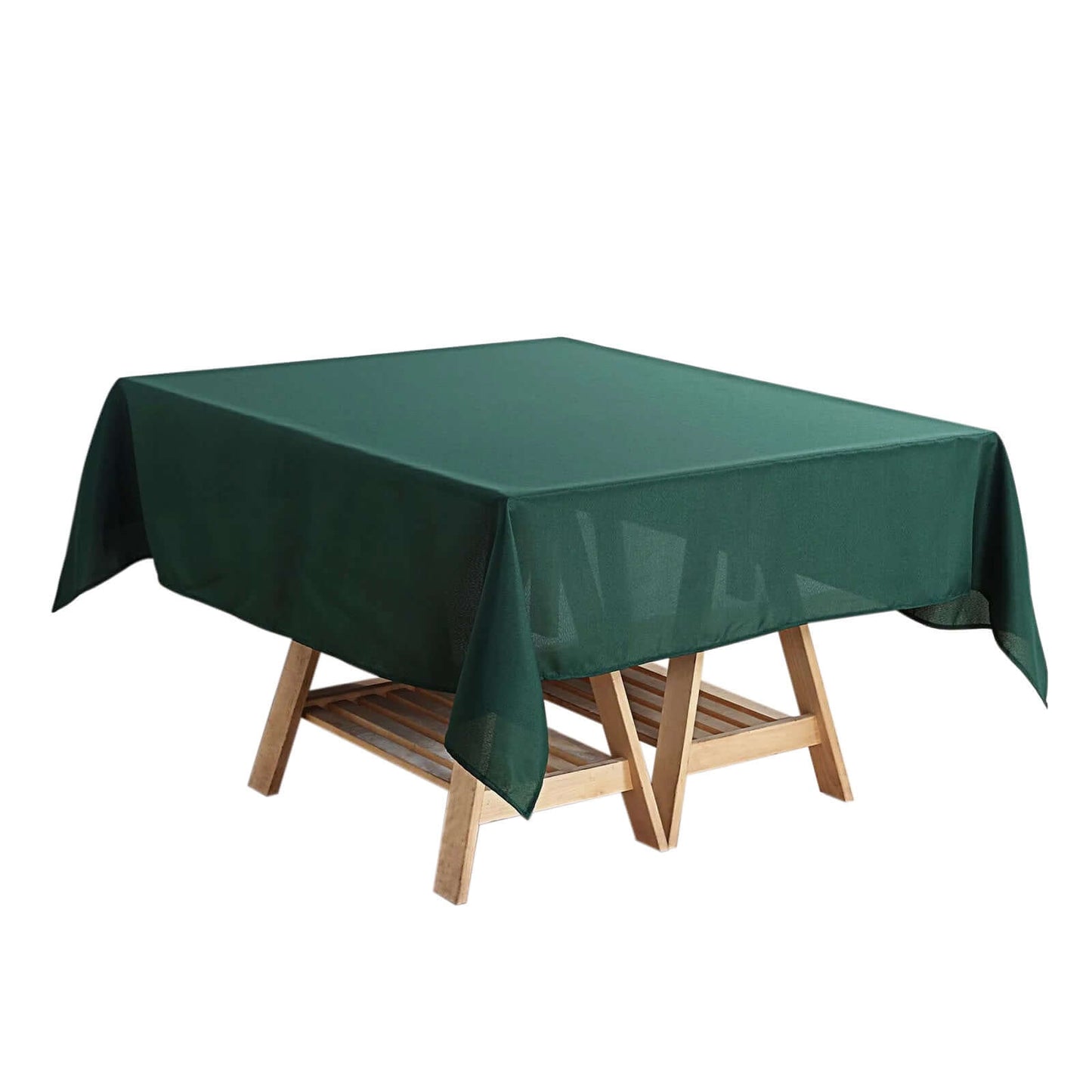 Polyester Square 54"x54" Tablecloth Hunter Emerald Green - Wrinkle - Resistant & Durable Table Cover - Linen Luxes