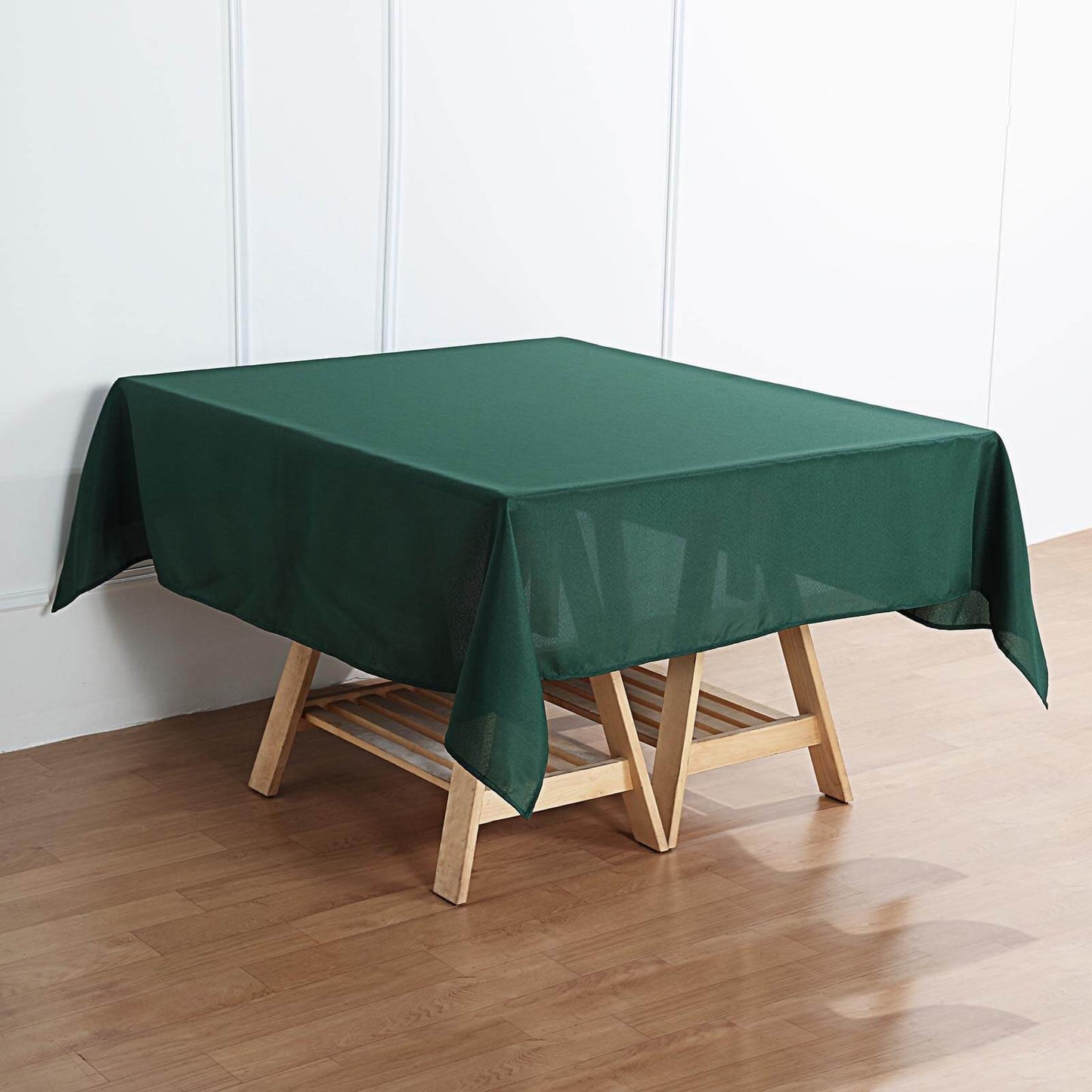 Polyester Square 54"x54" Tablecloth Hunter Emerald Green - Wrinkle - Resistant & Durable Table Cover - Linen Luxes