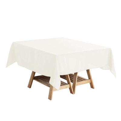 Polyester Square 54"x54" Tablecloth Ivory - Wrinkle - Resistant & Durable Table Cover - Linen Luxes