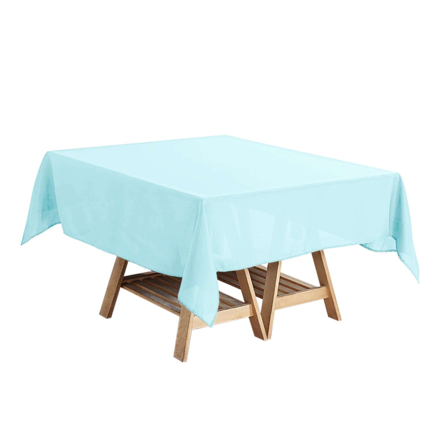 Polyester Square 54"x54" Tablecloth Light Blue - Wrinkle - Resistant & Durable Table Cover - Linen Luxes