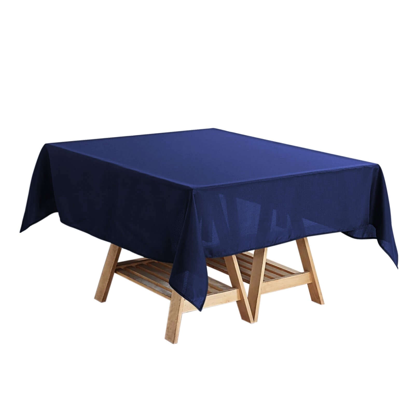 Polyester Square 54"x54" Tablecloth Navy Blue - Wrinkle - Resistant & Durable Table Cover - Linen Luxes