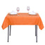 Polyester Square 54"x54" Tablecloth Orange - Wrinkle - Resistant & Durable Table Cover - Linen Luxes
