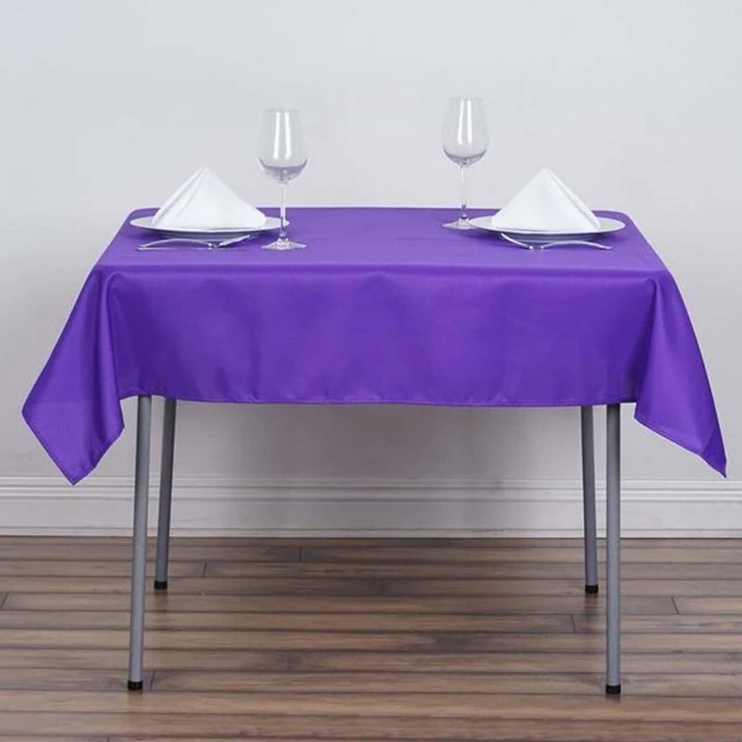 Polyester Square 54"x54" Tablecloth Purple - Wrinkle - Resistant & Durable Table Cover - Linen Luxes