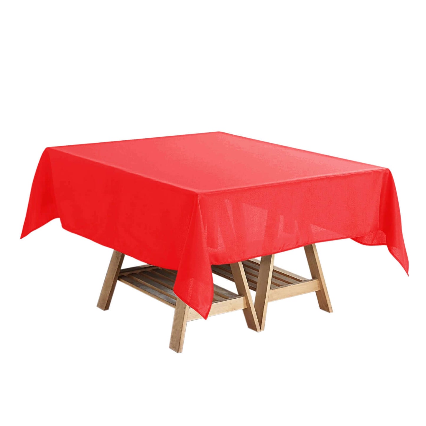 Polyester Square 54"x54" Tablecloth Red - Wrinkle - Resistant & Durable Table Cover - Linen Luxes