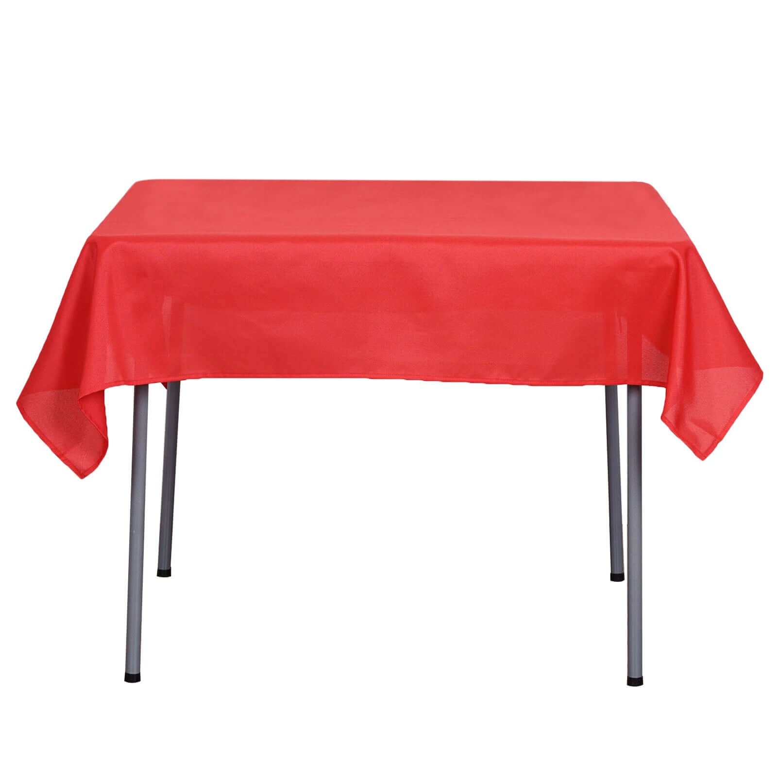 Polyester Square 54"x54" Tablecloth Red - Wrinkle - Resistant & Durable Table Cover - Linen Luxes