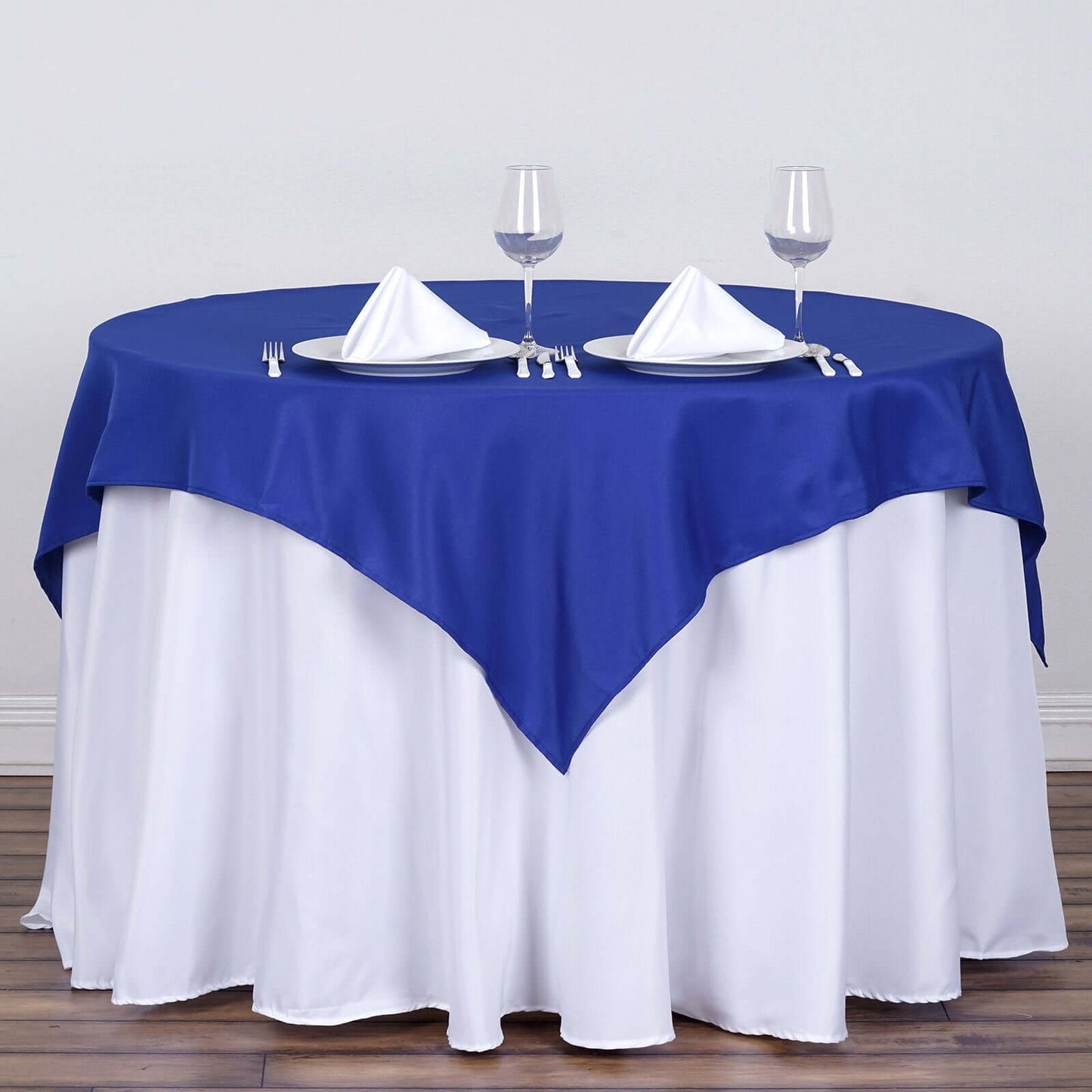 Polyester Square 54"x54" Tablecloth Royal Blue - Wrinkle - Resistant & Durable Table Cover - Linen Luxes